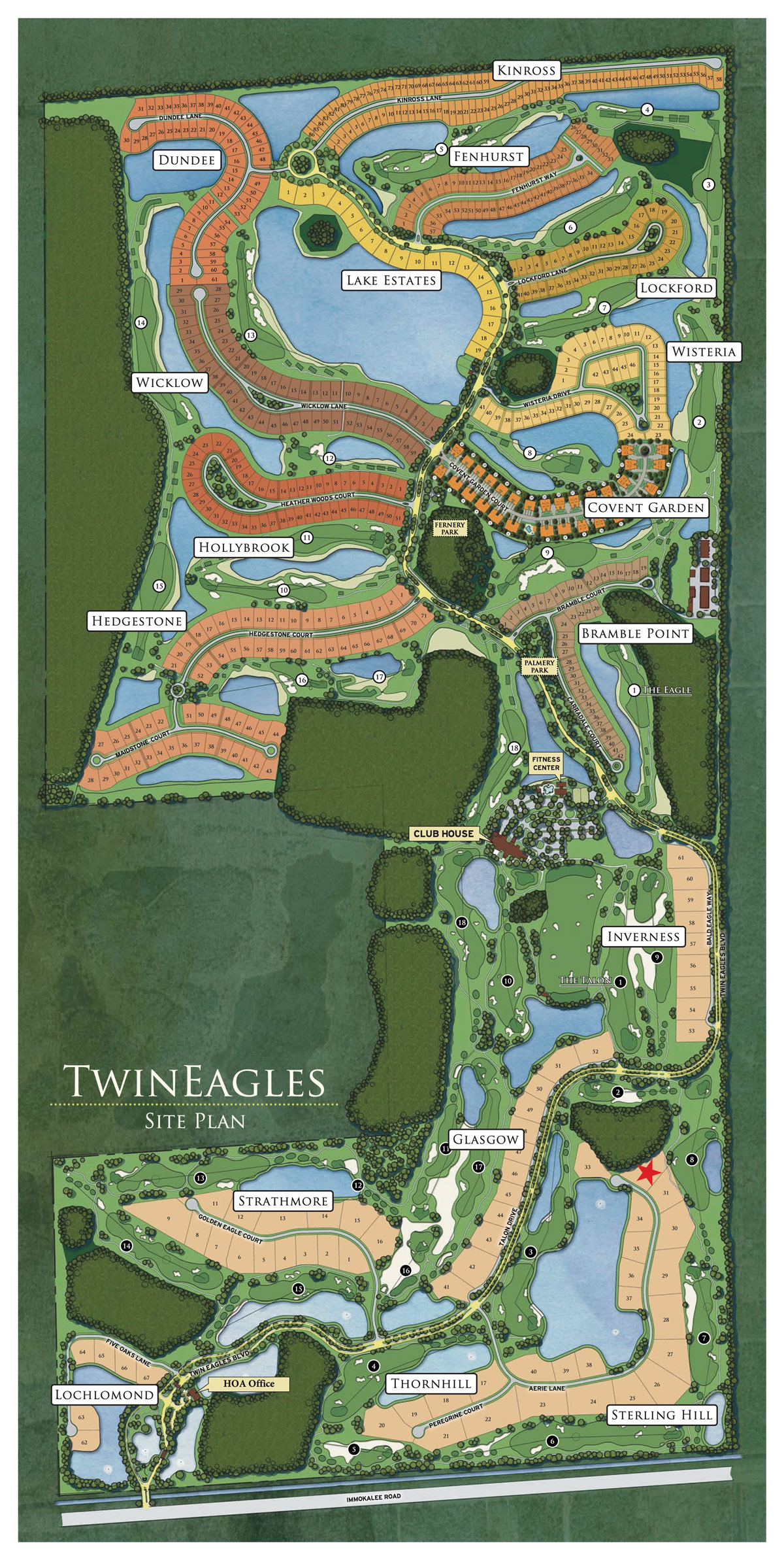 TwinEagles site map